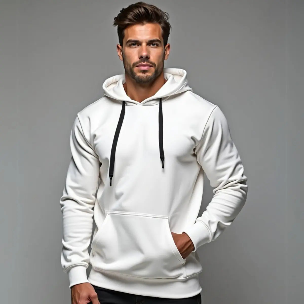 Moletom Canguru com Bolso Frontal - Blusa de Algodão Flanelado Confortável