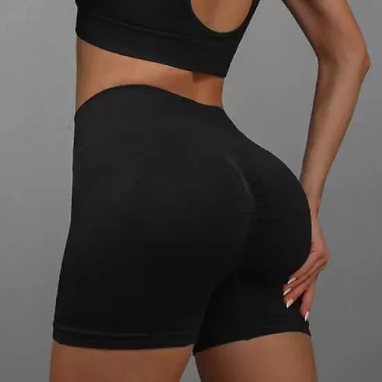 Shorts de Yoga Feminino Cintura Alta - Levanta Bumbum Fitness com Controle de Barriga