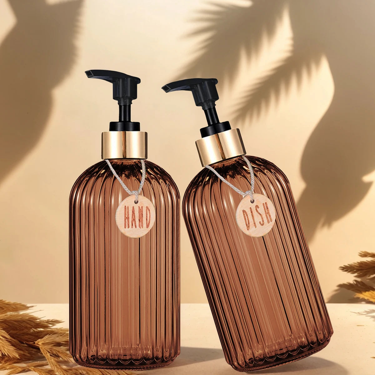 New Home Apartment Decoration Dish Soap Dispenser Bottle Reusable Hand Press Liquid Refill Bottle Kitchen Bathroom Soap Bottle