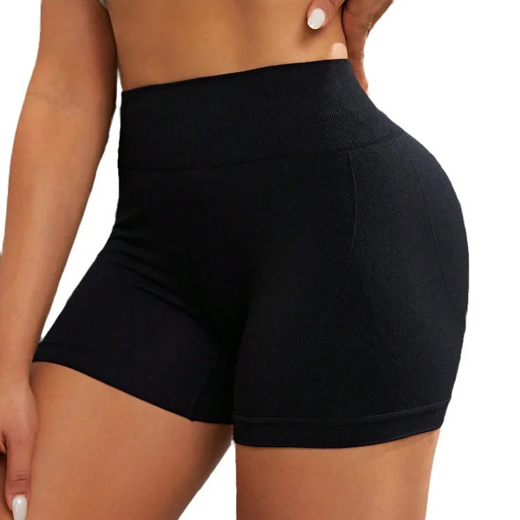 Shorts Fitness Feminino Cintura Alta - Short Ciclismo Yoga Respirável