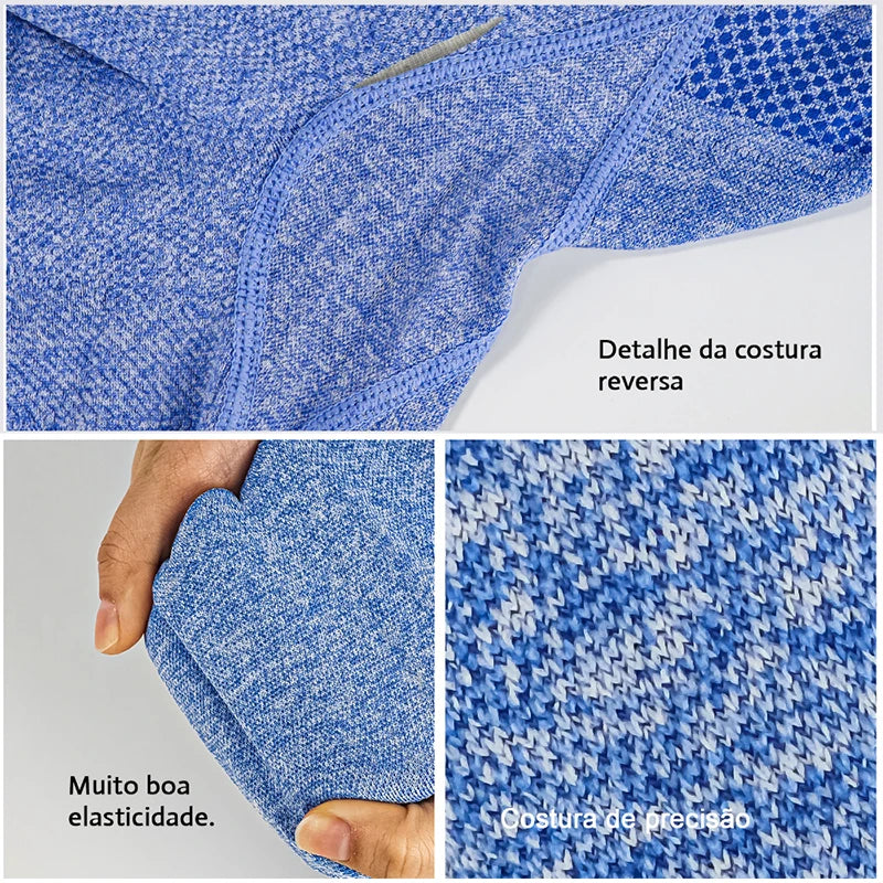 Conjunto 2 Shorts de Yoga Feminino Cintura Alta - Levanta Bumbum Fitness com Controle de Barriga