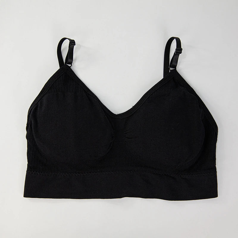 Sutiã Esportivo Sem Costura - Top Fitness Feminino com Bojo e Secagem Rápida