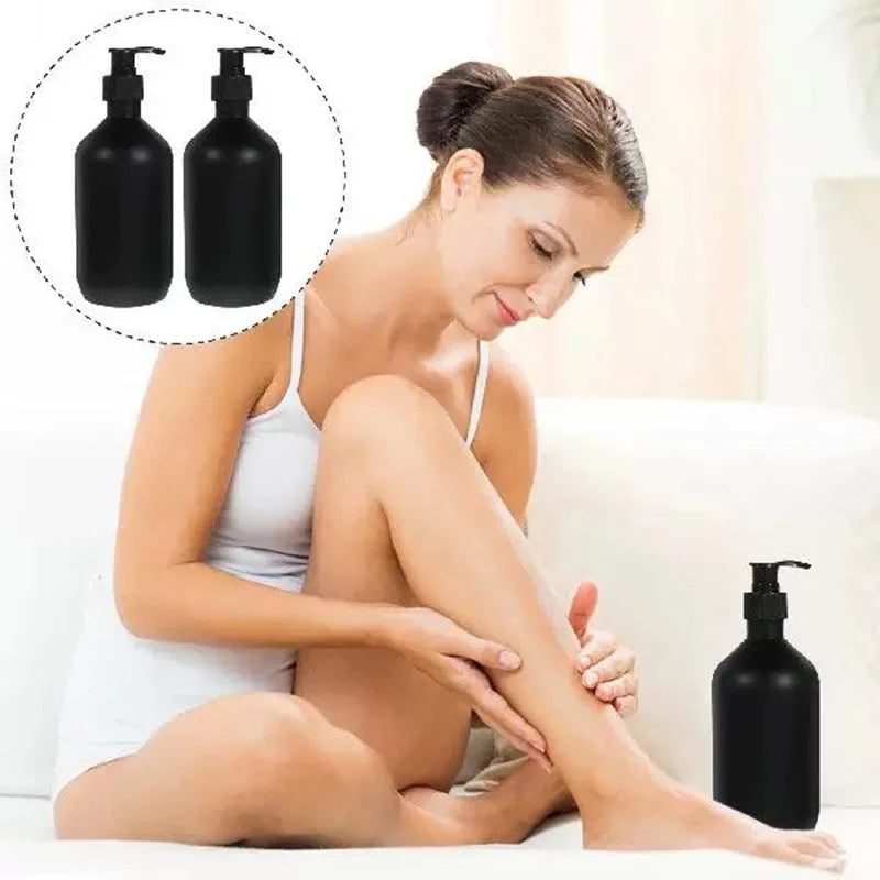 300/500ML Matte Black Liquid Soap Dispenser Refillable Shampoo Conditioner Body Lotion Container for Bathroom Supplies Hotel