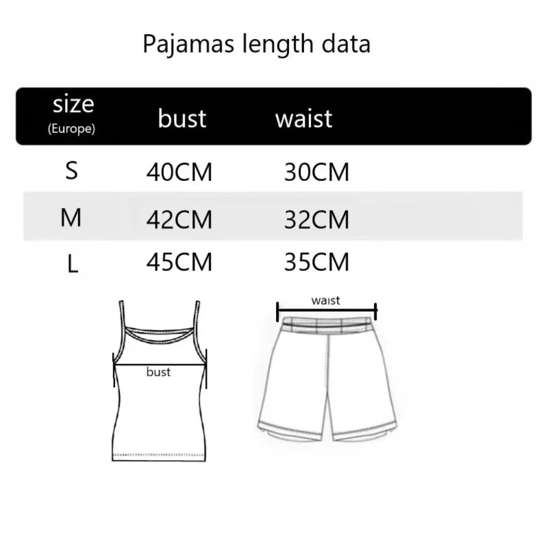 Women Pajamas Sleepwear Pajama Set Sports Camisole And Shorts Print Ventilate Casual Soft Comfortable