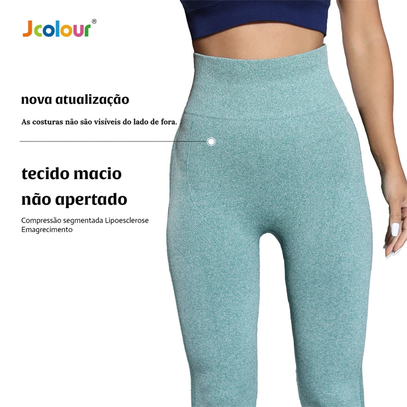 Calça Legging Feminina - Fitness Cintura Alta Sem Costura