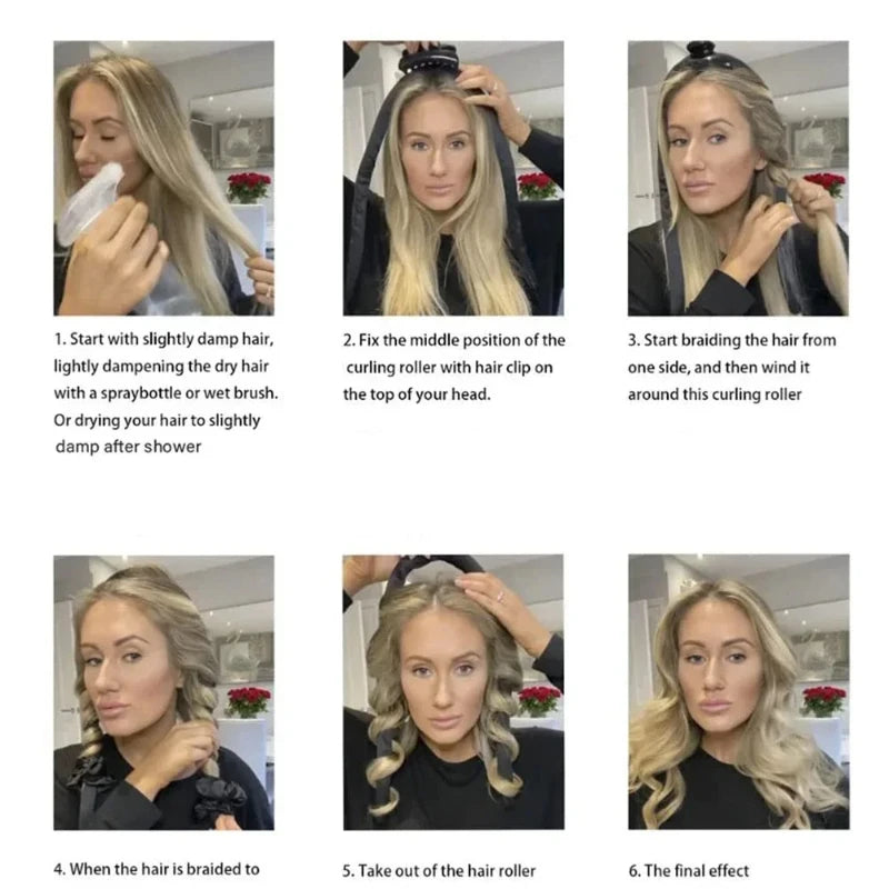 Tenha cachos suaves e definidos sem calor — a faixa de dormir que modela o cabelo com cuidado enquanto você descansa.