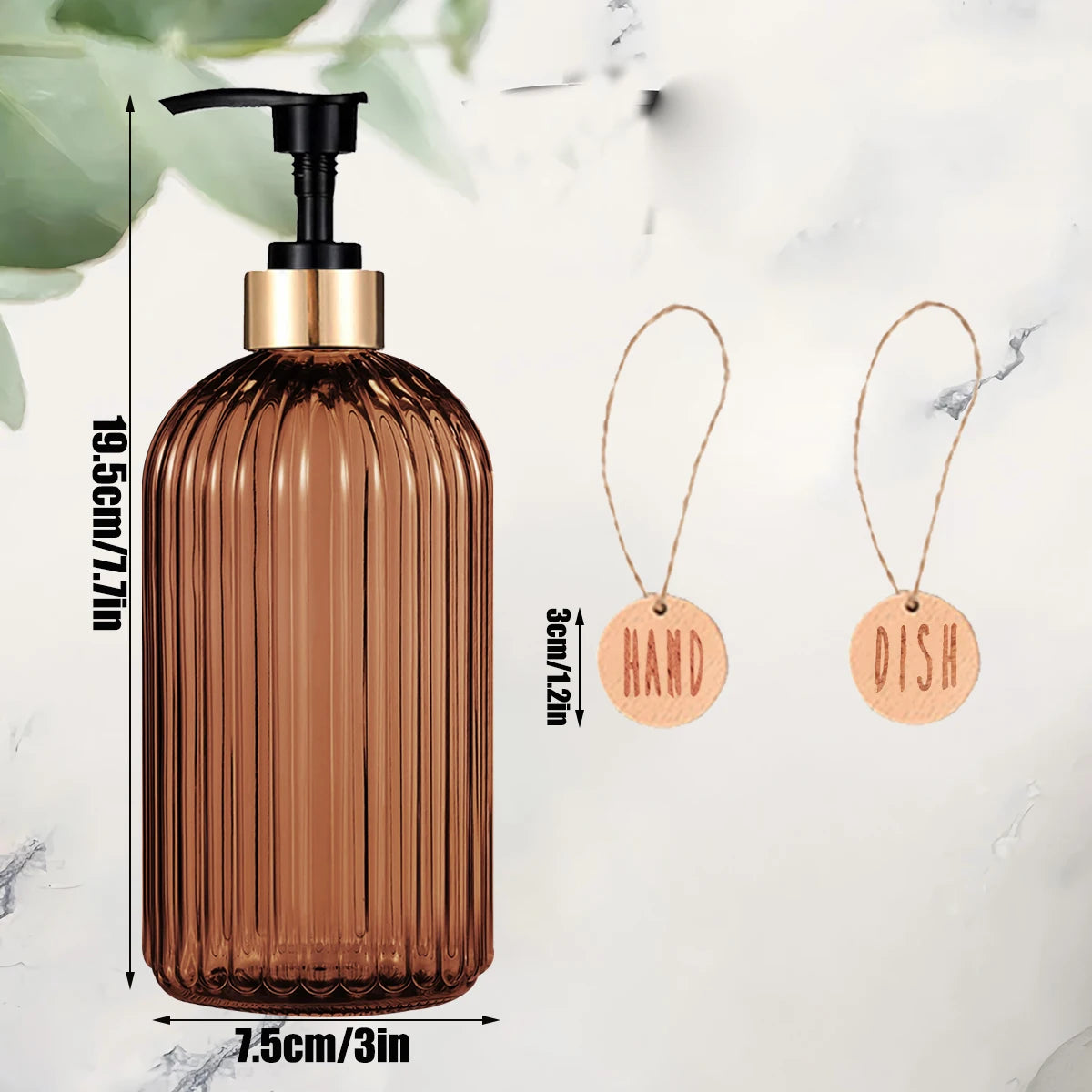 New Home Apartment Decoration Dish Soap Dispenser Bottle Reusable Hand Press Liquid Refill Bottle Kitchen Bathroom Soap Bottle
