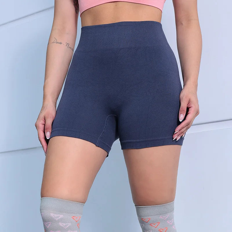 Shorts de Yoga Feminino - Short Fitness Cintura Alta com Levanta Bumbum